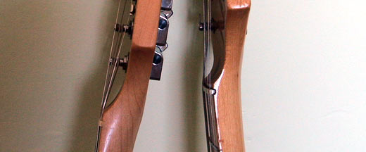 Fender Mexico 2009 neck/headstock join(left), Tokai (right)