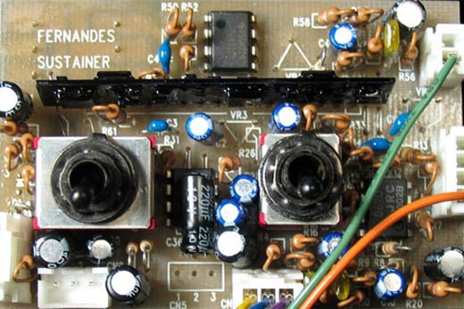 Fernandes sustainer circuit board