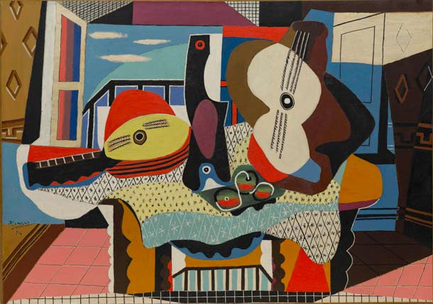 Mandolin and Acoustic Guitar by Picasso, which is which?