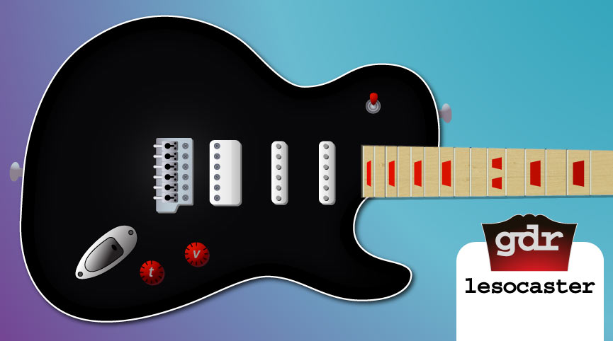 The Lesocaster mock-up, probably my favourite of the two illegitimate children